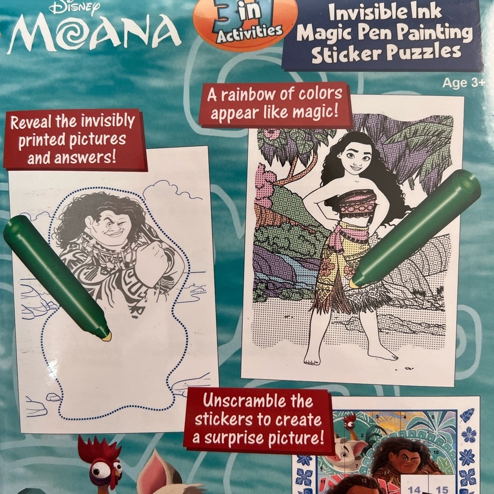 Disney Finding Dory Magic Pen Paint + Moana Invis Ink, Paint & Sticker Duo - Picture 5 of 10